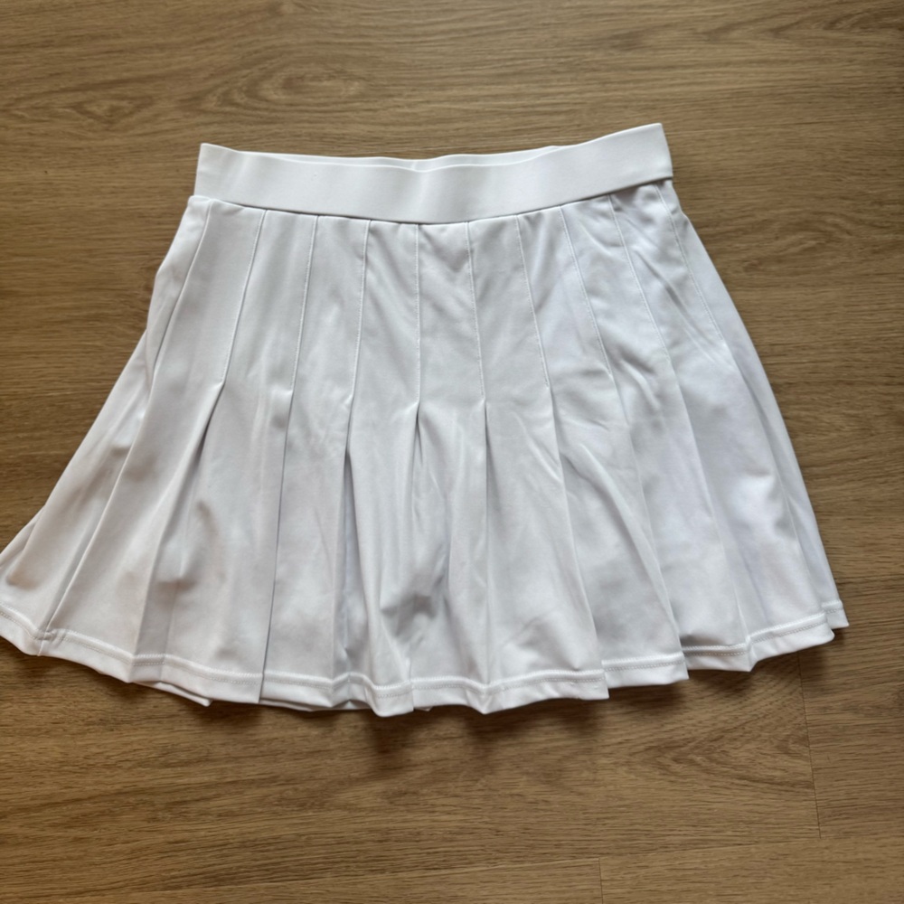White Pleated Skirt